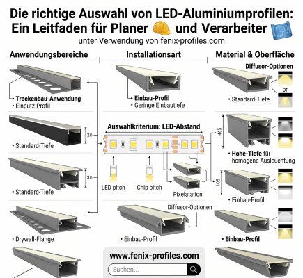 Choosing the Right LED Aluminium Profiles: A Guide for Planners and Installers - Choosing the Right LED Aluminium Profiles: A Guide for Planners and Installers