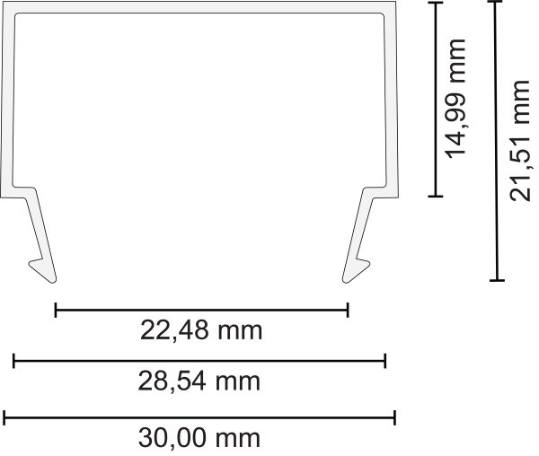 PC51_24 Cover HIGH f. LED Alu-Profile Exo-N3/N4 | Polycarbonat