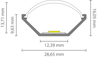 PC72 DIFFUSEUR | DEMI-ROND |45M | NOIR | 55% TL | V1 | EN ROULEAU