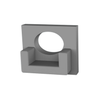 CAP-A0 Endcap | with hole | alu-silver