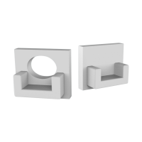 CAP-A0 Endcap | with hole | white