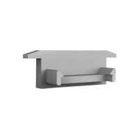 CAP-A1F Endcap | without hole | alu-silver