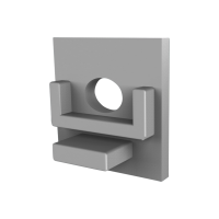 CAP-A2 Endcap | with hole | alu-silver