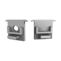 CAP-A2F Endcap | with hole | alu-silver