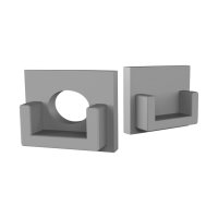 CAP-F0 Endkappe | mit Loch | alu-silber