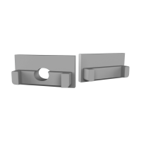 CAP-F1/F1H Endkappe | mit Loch | alu-silber