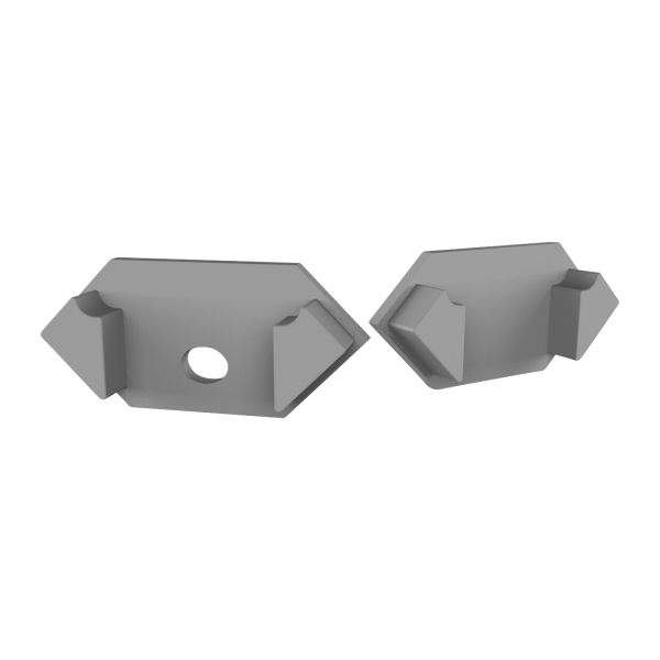 CAP-F2 Endcap | without hole | alu-silver