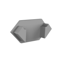CAP-F2 Endcap | without hole | alu-silver