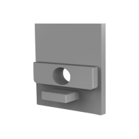CAP-N2 Endcap | with hole | alu-silver