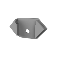 CAP-T5 Endcap | with hole | alu-silver