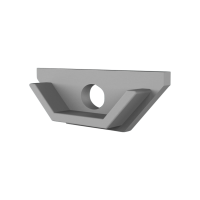 CAP-V1 Endkappe | mit Loch | aluminium-silber