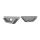 CAP-V1 Endkappe | mit Loch | aluminium-silber