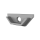 CAP-V1 Endkappe | mit Loch | aluminium-silber