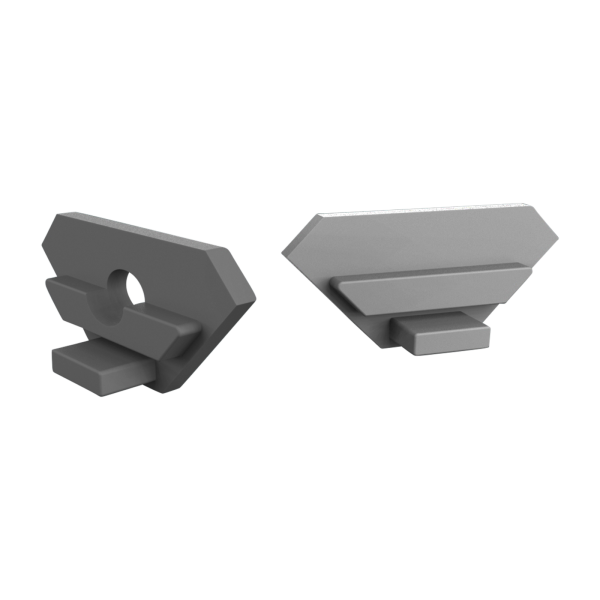 CAP-V2 Endcap | with hole | alu-silver