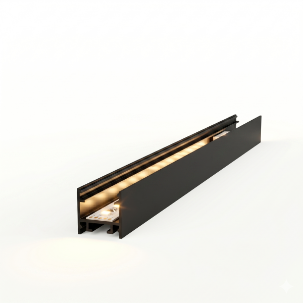 EXO-A2 SURFACE PROFILE | 2M | BLACK RAL9005 | LED MAX.13MM | NARROW