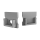 PETG-NLN2_12 Endkappe f. LED Alu-Profil Exo-NLN2_12 + Cover PC31_14 | ohne Loch | alu-silber