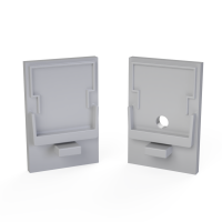 CAP-N4 Endcap | HIGH | without hole | alu-silver
