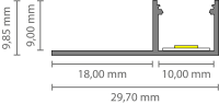 EXO-F0 FLIESSEN PROFIL | 2M | ALUMINIUM ELOXIERT | LED...