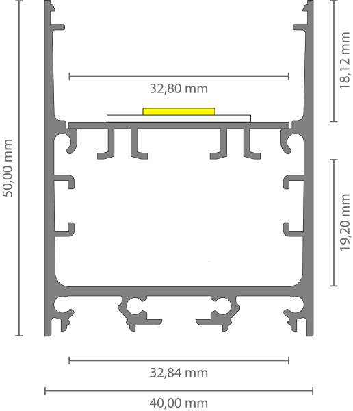 ILA21 INLAY F. EXO-TI1 LUMINAIRE PROFILE | LED MAX.32MM | SLEDGE