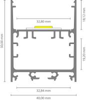 ILA21 INLAY F. EXO-TI1 LEUCHTEN PROFIL | LED MAX.32MM |...