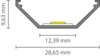 EXO-V1 ECK PROFIL | 2M | ALUMINIUM ELOXIERT | LED...