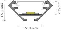 EXO-V2 ECK PROFIL | LED MAX.14MM | REAR CABLE CHANNEL