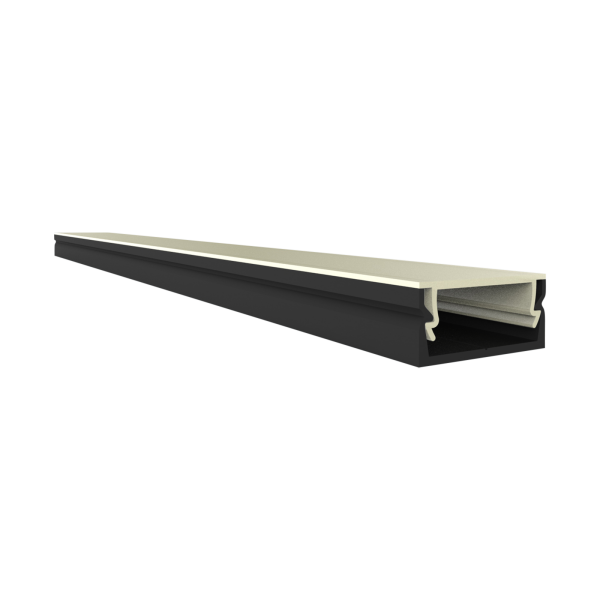 EXO-NLN1 AUFBAU PROFIL | 2M | SCHWARZ RAL9005 | LED MAX.14MM | ULTRAFLAT