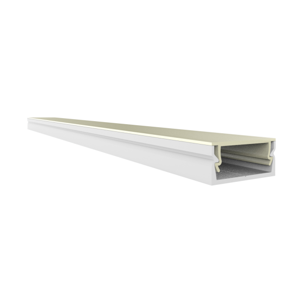 EXO-NLN1 SURFACE PROFILE | 2M | WHITE RAL9016 | LED MAX.14MM | ULTRAFLAT