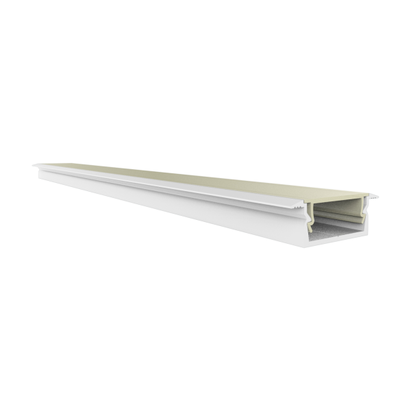 EXO-NLN1F RECESSED PROFILE | 2M | WHITE RAL9016 | LED MAX.14MM | ULTRAFLAT+WINGS