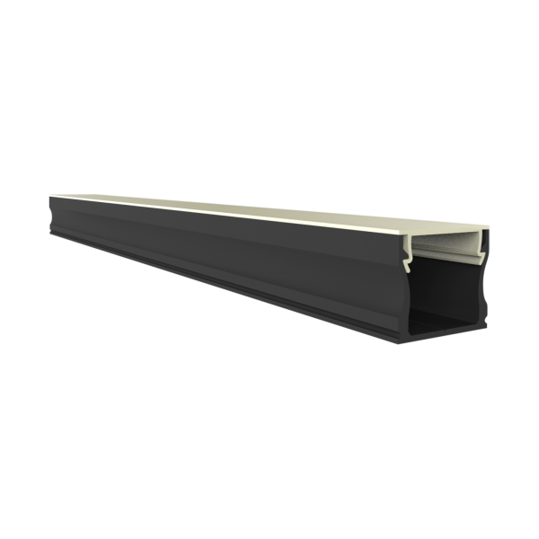 EXO-NLN2 PROFILÉ EN SAILLIE | 2M | NOIR RAL9005 | LED MAX.12MM | ÉTROIT