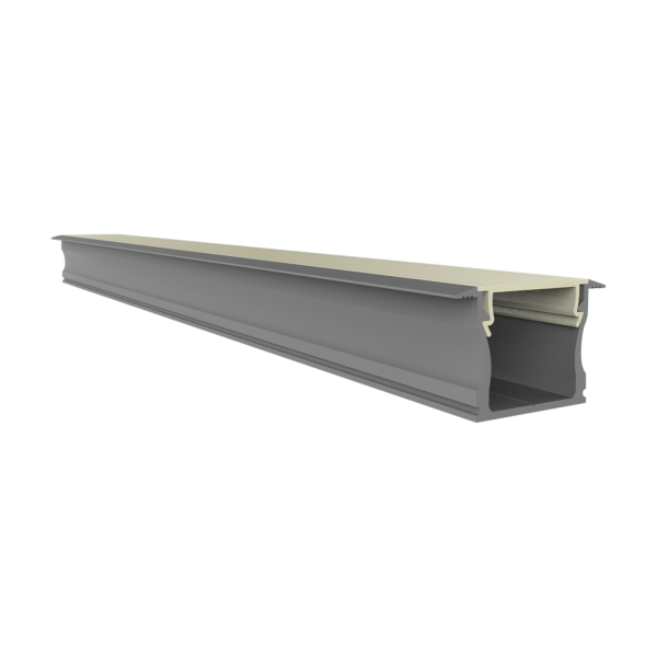 EXO-NLN2F PROFILÉ ENCASTRÉ | 2M | ALUMINIUM ANODISÉ | LED MAX.14MM | ÉTROIT+AILETTES