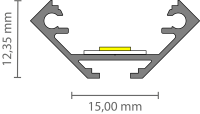 EXO-V2 ECK PROFIL | 3M | ALUMINIUM ELOXIERT | LED...